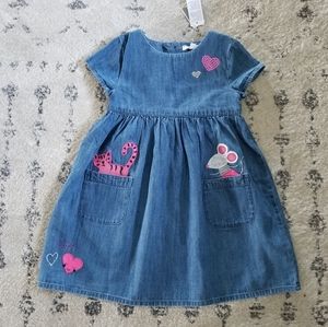 Toddler girl denim dress by blue zoo 2/3Y